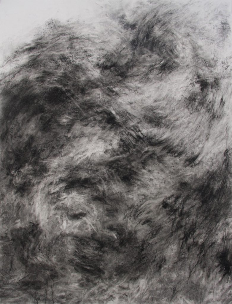 Sans titre, pierre noire sur papier, 65×49 cm, 2016 Sans titre, pierre noire sur papier, 65×49 cm, 2016