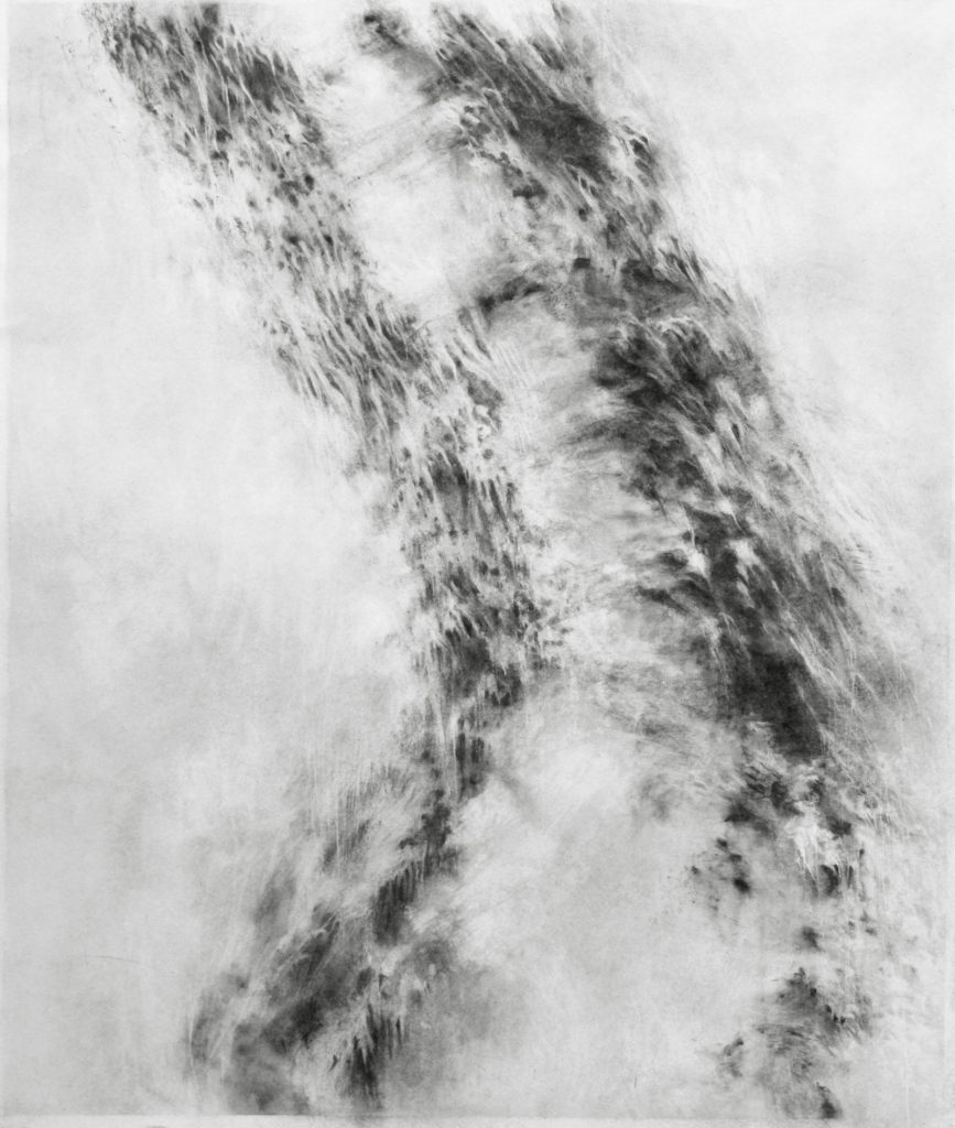Ancrage, fusain sur papier, 82 x 70 cm, 2019 Ancrage, fusain sur papier, 82 x 70 cm, 2019